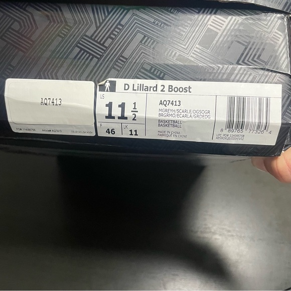 Adidas D Lillard 2's Boost Heathered Gray Men's Basketball Shoe Size 11.5 - Picture 14 of 16